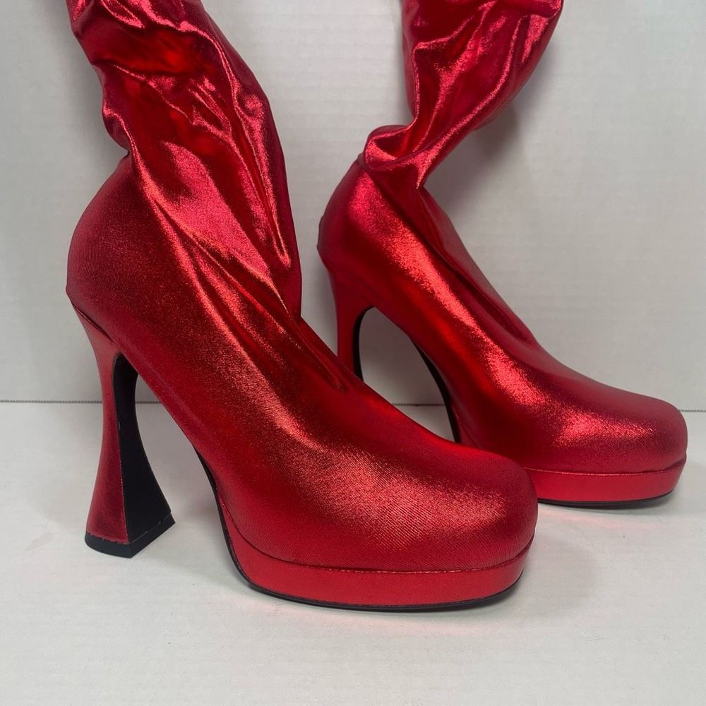 Jeffrey Campbell BNIB Small PANTALONES 6M platform women Metallic Red PRICE FIRM - Picture 4 of 16